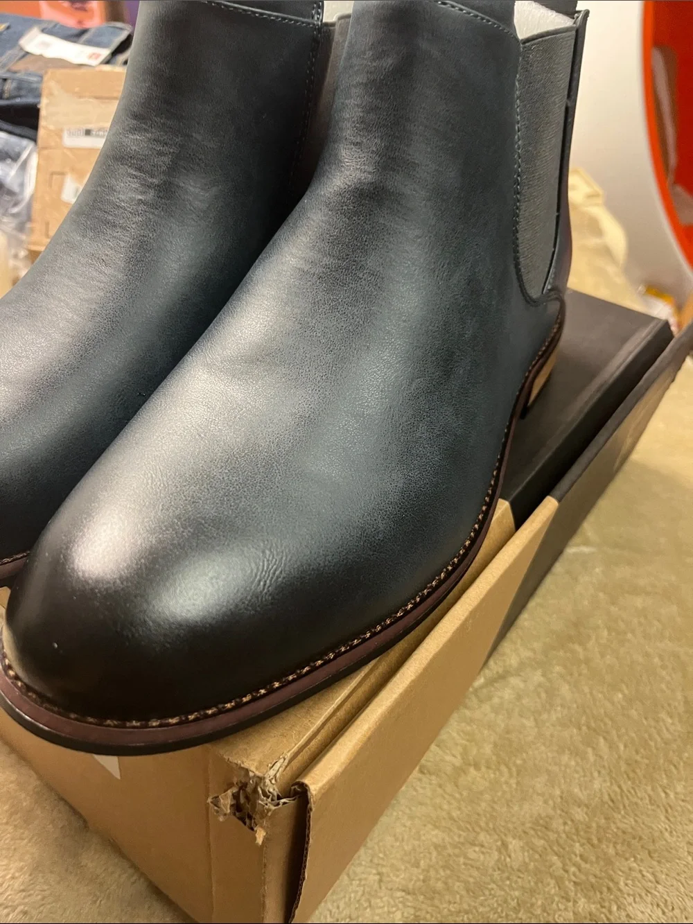 Landon slip on Navy Chelsea Boots - Men's Dress Chelsea size 12 new inbox